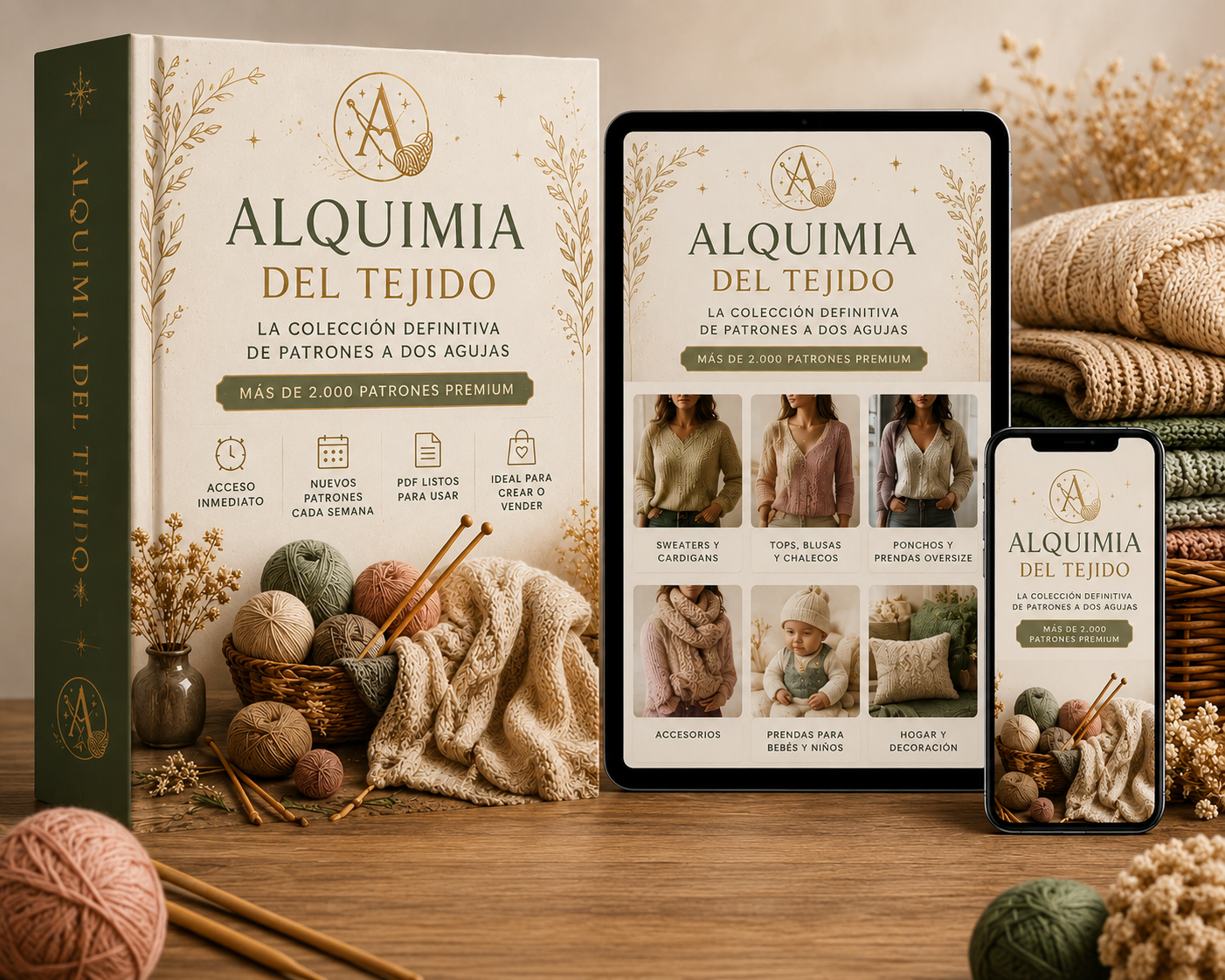 Alquimia del Tejido™: La colección definitiva de más de 2.000 patrones a dos agujas.